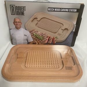 Robert Irvine Carving Station/Cutting‎ Board Beech Wood NIB